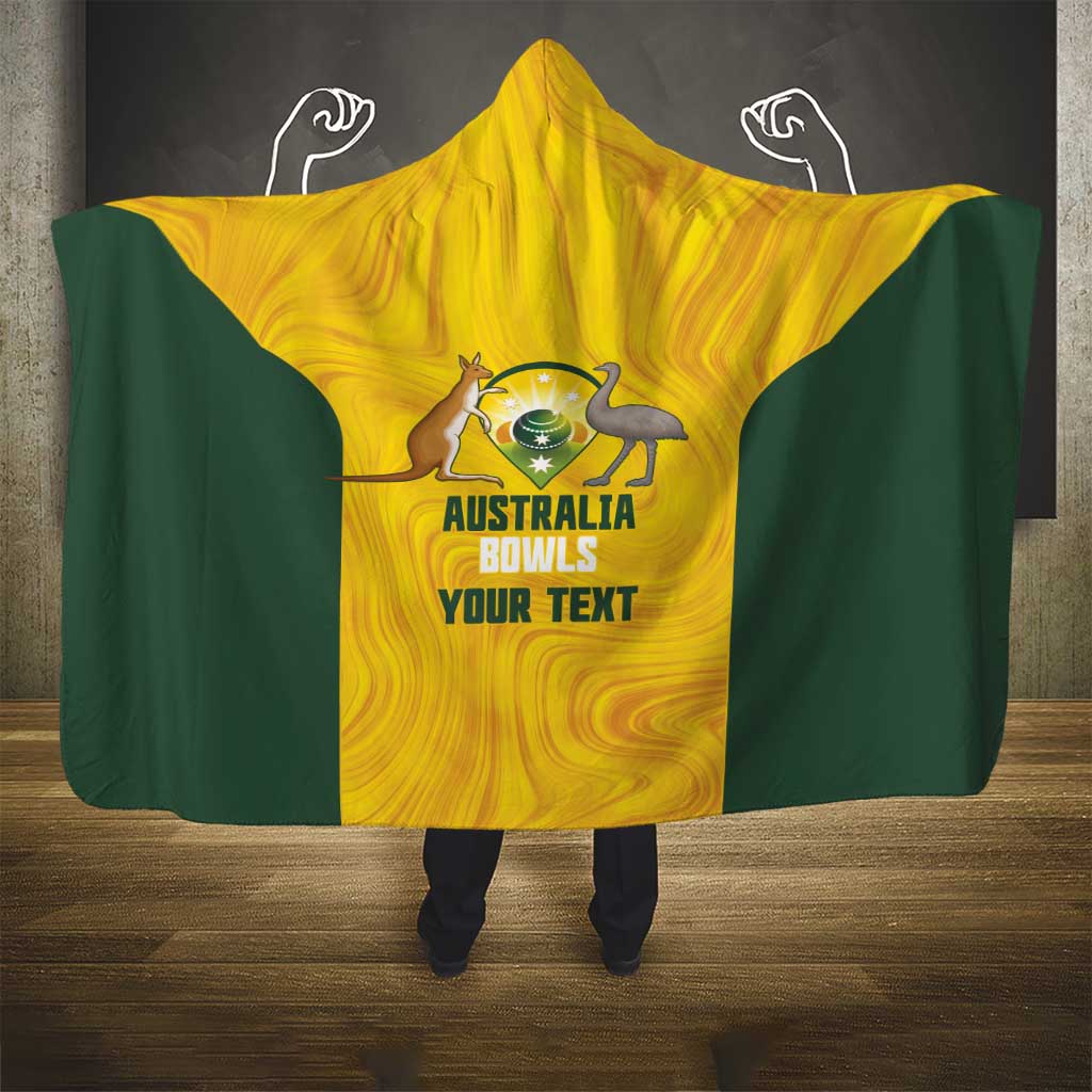 Custom Bowls Australia Hooded Blanket Marble National Color - Aussie Hoodie