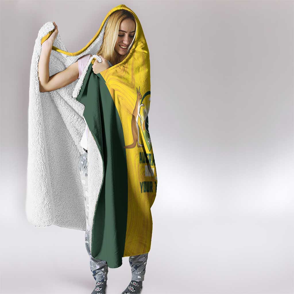 Custom Bowls Australia Hooded Blanket Marble National Color - Aussie Hoodie