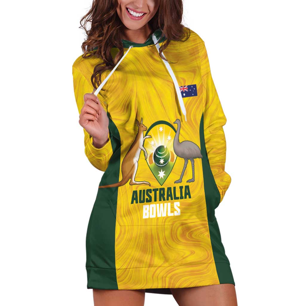 Custom Bowls Australia Hoodie Dress Marble National Color - Aussie Hoodie