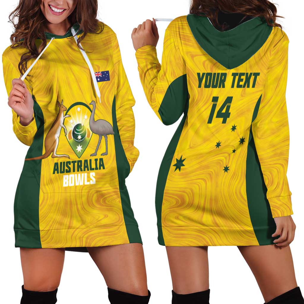 Custom Bowls Australia Hoodie Dress Marble National Color - Aussie Hoodie