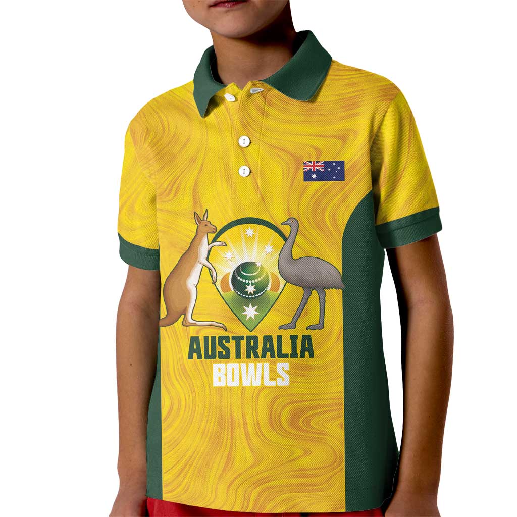 Custom Bowls Australia Kid Polo Shirt Marble National Color - Aussie Hoodie