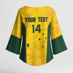 Custom Bowls Australia Kimono Sleeve Blouse Marble National Color - Aussie Hoodie