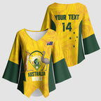 Custom Bowls Australia Kimono Sleeve Blouse Marble National Color - Aussie Hoodie