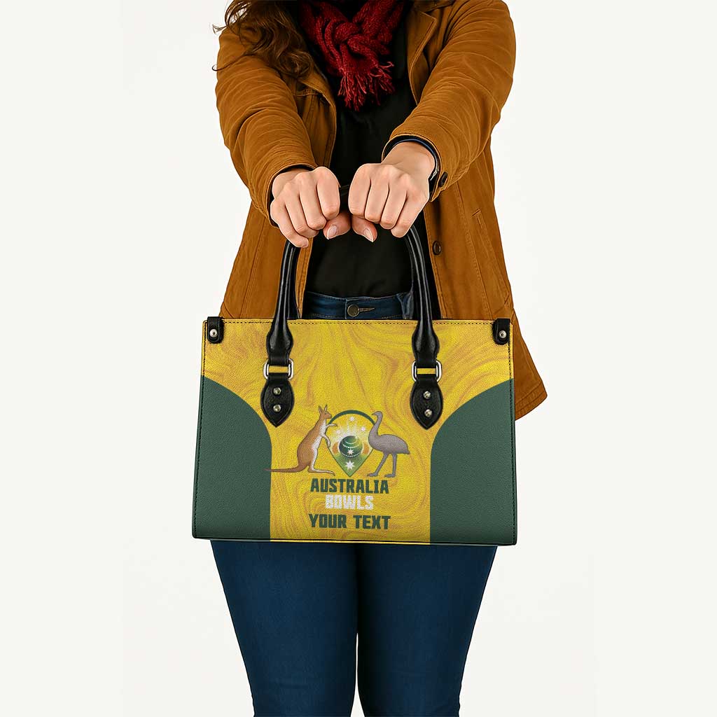 Custom Bowls Australia Leather Bag Marble National Color - Aussie Hoodie