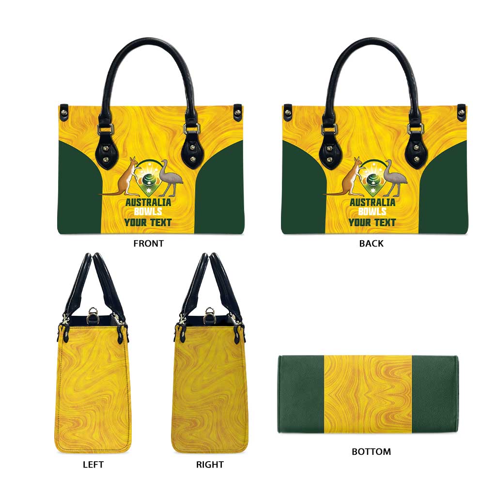 Custom Bowls Australia Leather Bag Marble National Color - Aussie Hoodie