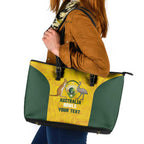 Custom Bowls Australia Leather Tote Bag Marble National Color - Aussie Hoodie