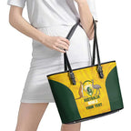 Custom Bowls Australia Leather Tote Bag Marble National Color - Aussie Hoodie