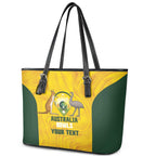 Custom Bowls Australia Leather Tote Bag Marble National Color - Aussie Hoodie