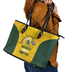 Custom Bowls Australia Leather Tote Bag Marble National Color - Aussie Hoodie