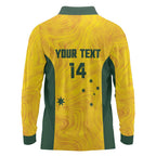 Custom Bowls Australia Long Sleeve Polo Shirt Marble National Color - Aussie Hoodie