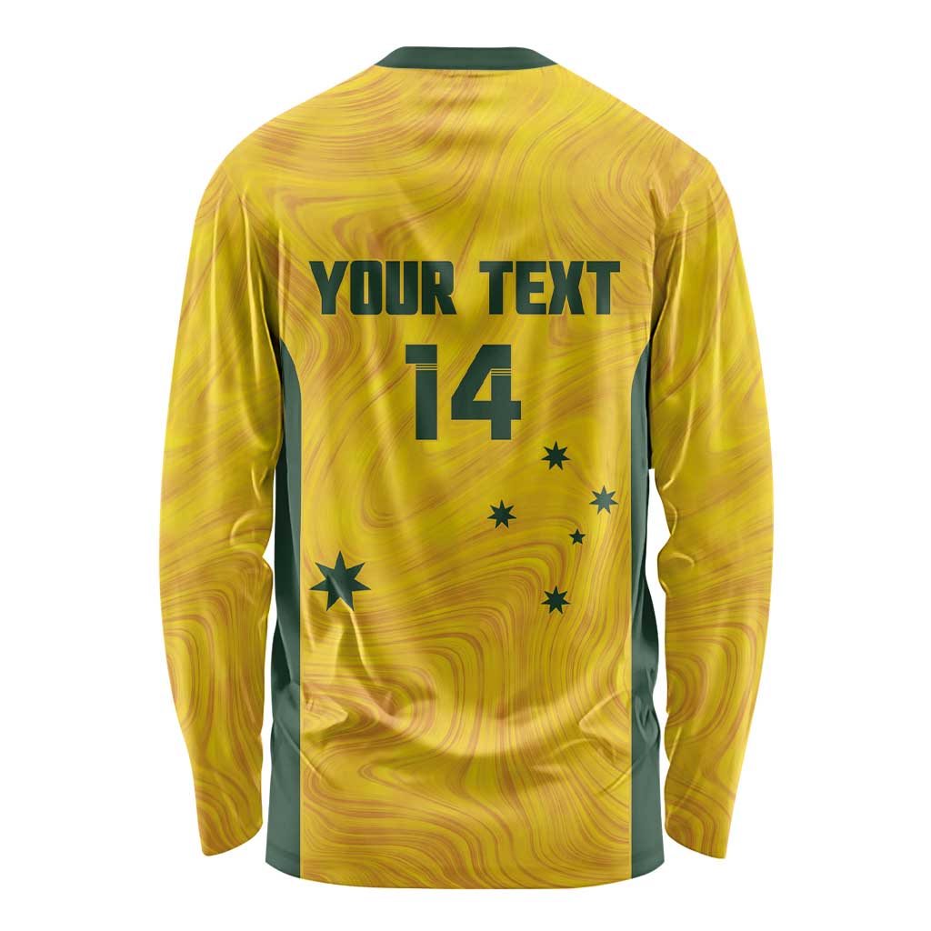 Custom Bowls Australia Long Sleeve Shirt Marble National Color - Aussie Hoodie