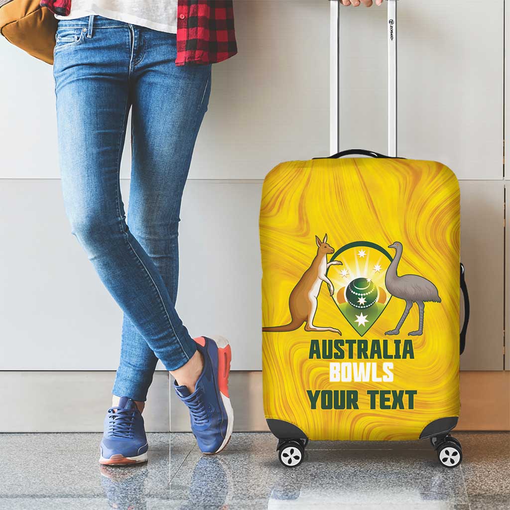 Custom Bowls Australia Luggage Cover Marble National Color - Aussie Hoodie