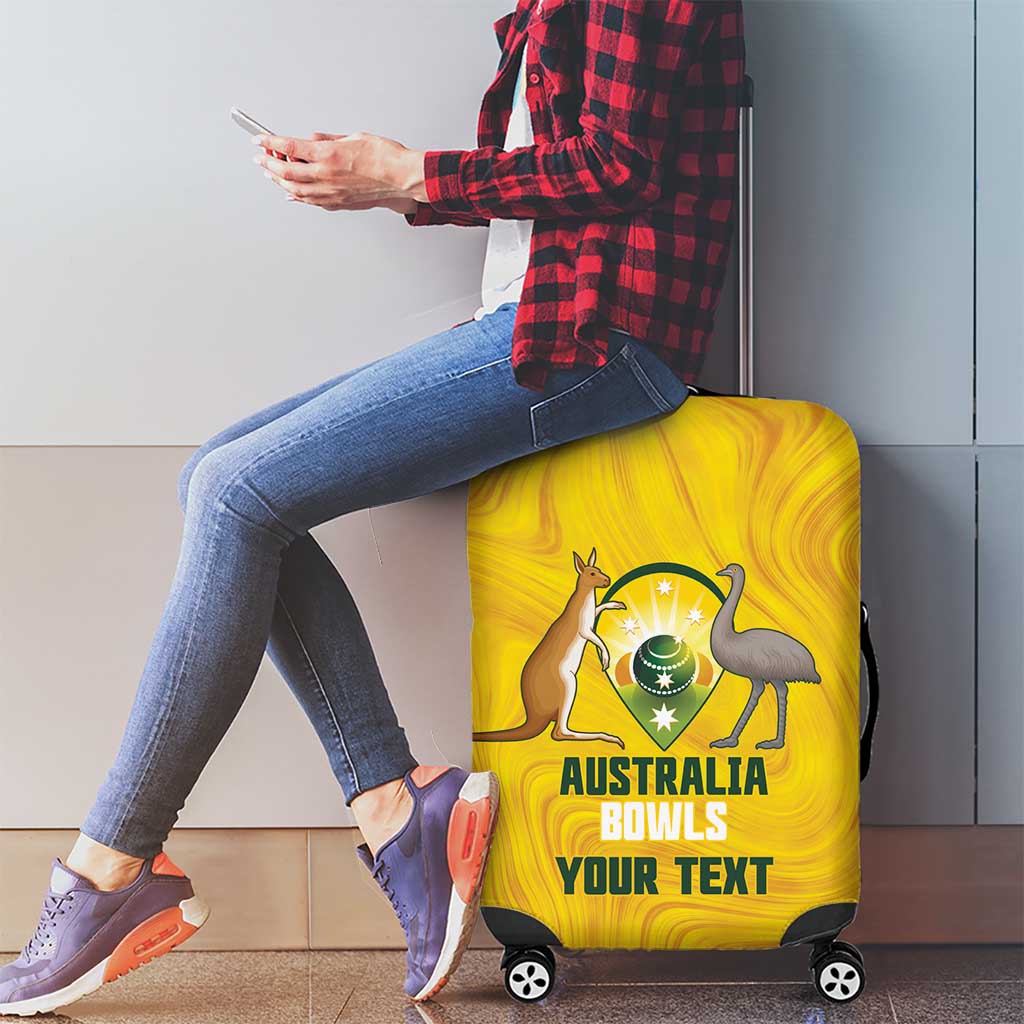 Custom Bowls Australia Luggage Cover Marble National Color - Aussie Hoodie
