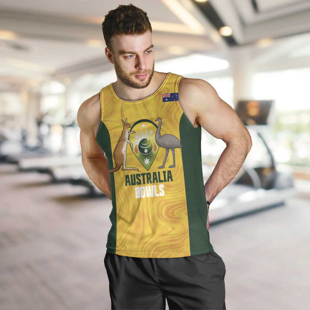 Custom Bowls Australia Men Tank Top Marble National Color - Aussie Hoodie