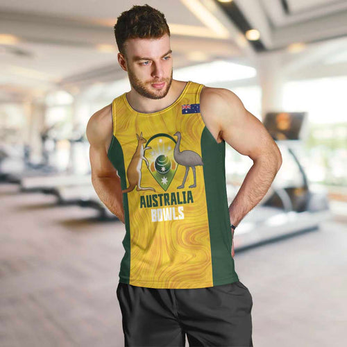 Custom Bowls Australia Men Tank Top Marble National Color - Aussie Hoodie
