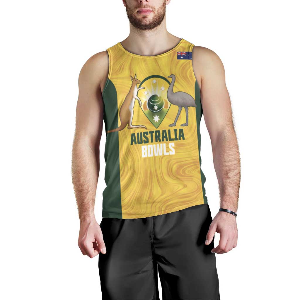 Custom Bowls Australia Men Tank Top Marble National Color - Aussie Hoodie