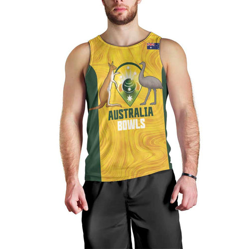 Custom Bowls Australia Men Tank Top Marble National Color - Aussie Hoodie