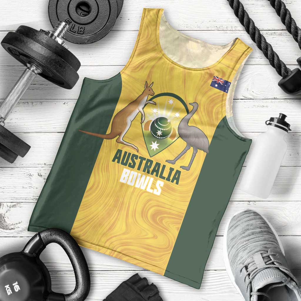 Custom Bowls Australia Men Tank Top Marble National Color - Aussie Hoodie