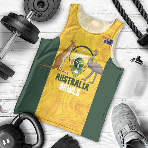 Custom Bowls Australia Men Tank Top Marble National Color - Aussie Hoodie