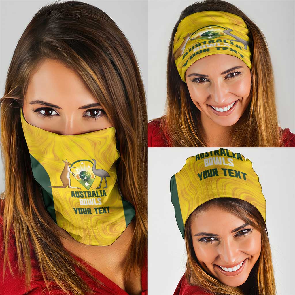 Custom Bowls Australia Neck Gaiter Marble National Color - Aussie Hoodie
