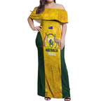 Custom Bowls Australia Off Shoulder Maxi Dress Marble National Color - Aussie Hoodie