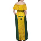 Custom Bowls Australia Off Shoulder Maxi Dress Marble National Color - Aussie Hoodie