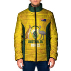 Custom Bowls Australia Padded Jacket Marble National Color - Aussie Hoodie