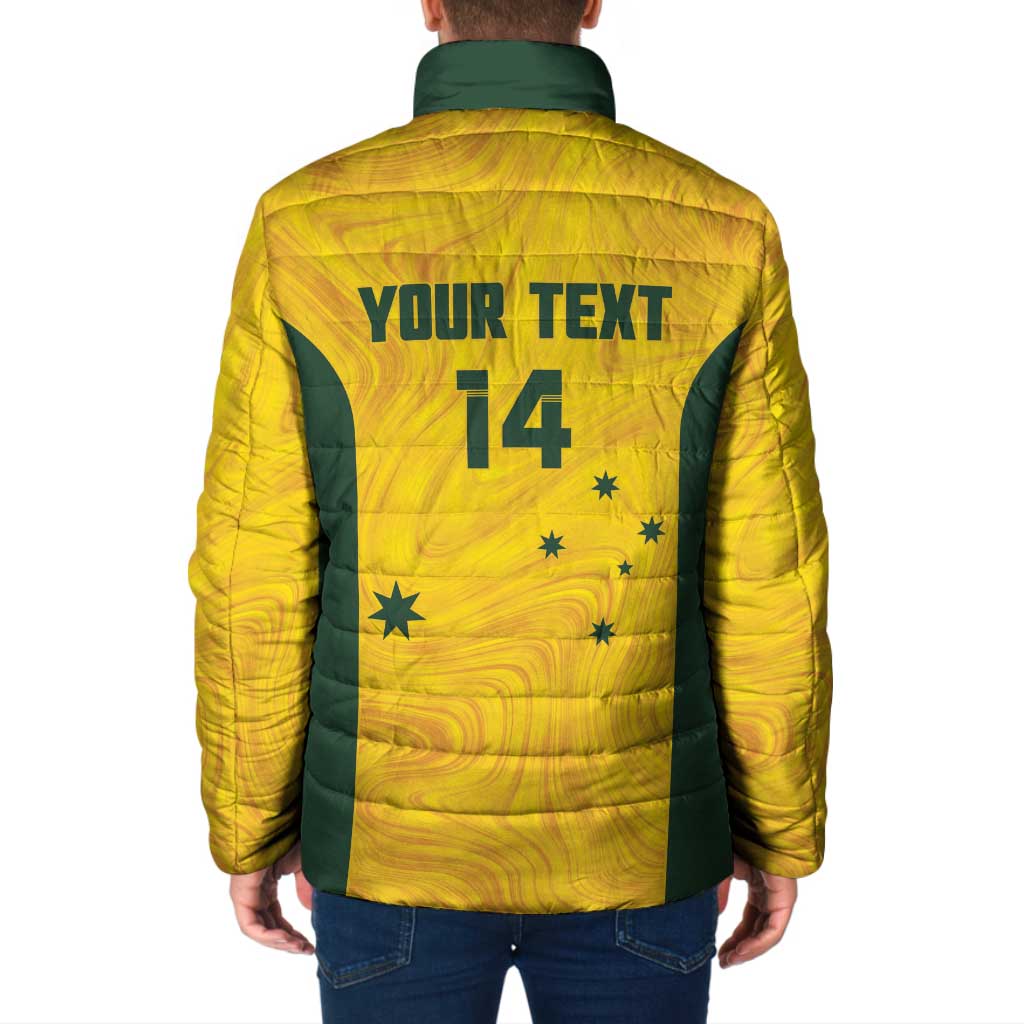 Custom Bowls Australia Padded Jacket Marble National Color - Aussie Hoodie
