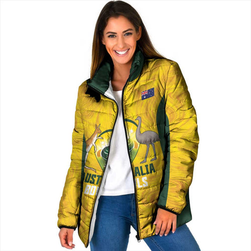 Custom Bowls Australia Padded Jacket Marble National Color - Aussie Hoodie