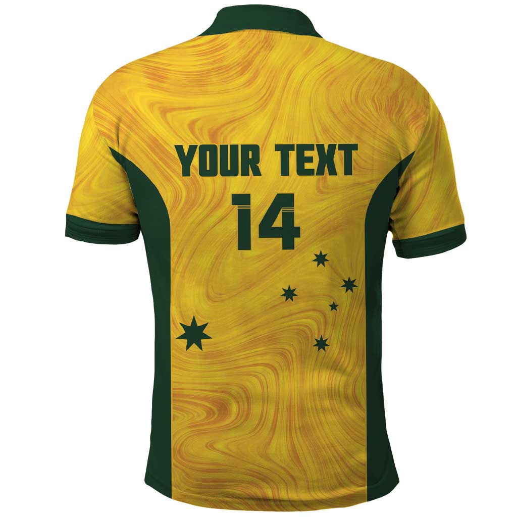 Custom Bowls Australia Polo Shirt Marble National Color - Aussie Hoodie