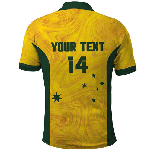 Custom Bowls Australia Polo Shirt Marble National Color - Aussie Hoodie