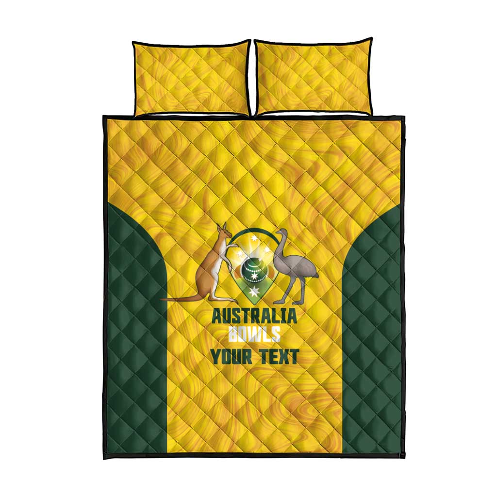Custom Bowls Australia Quilt Bed Set Marble National Color - Aussie Hoodie