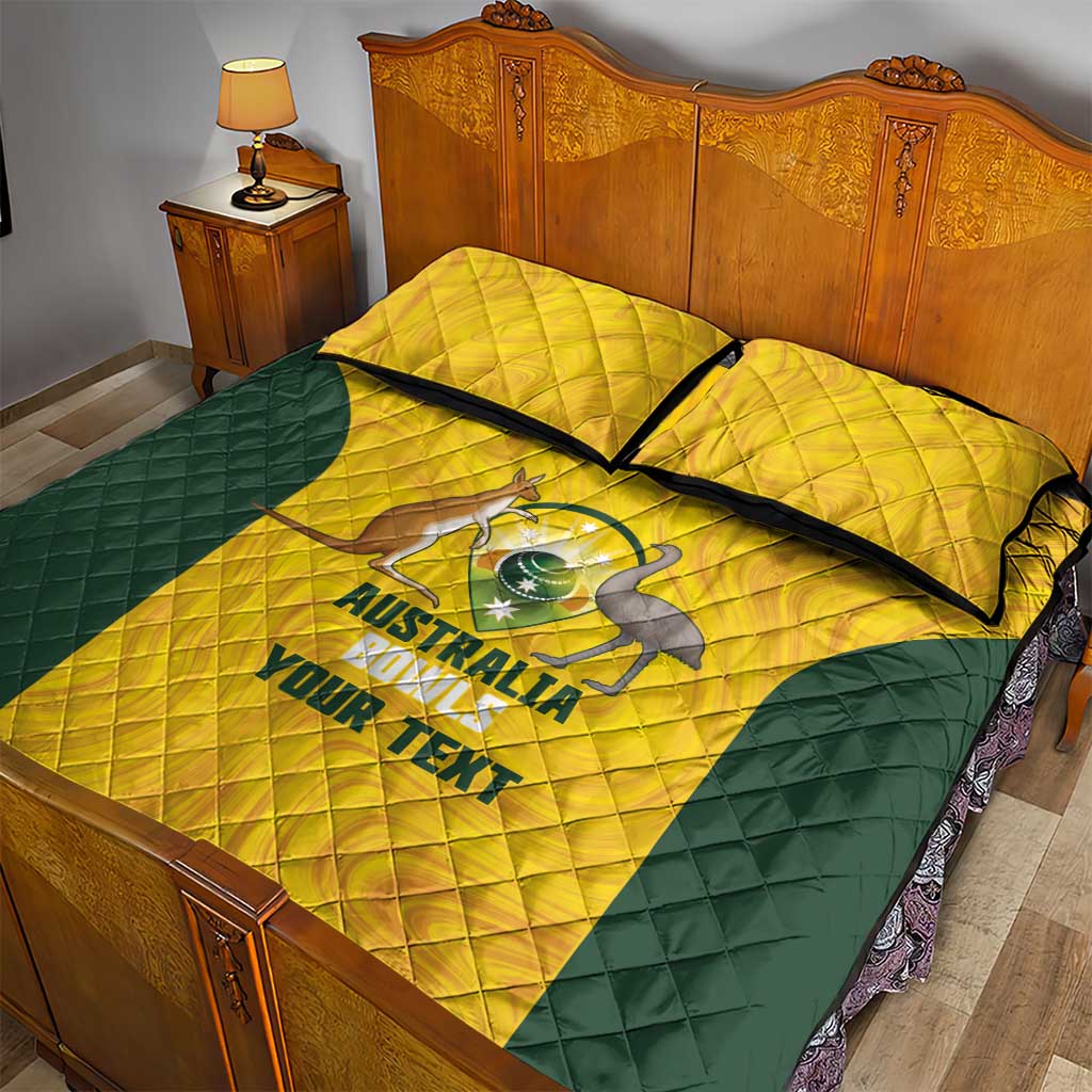 Custom Bowls Australia Quilt Bed Set Marble National Color - Aussie Hoodie