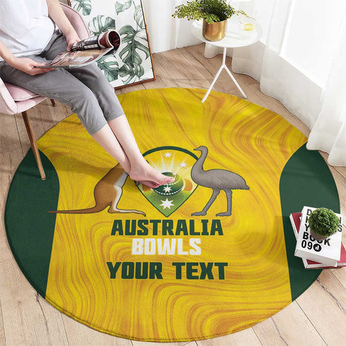 Custom Bowls Australia Round Carpet Marble National Color - Aussie Hoodie