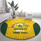 Custom Bowls Australia Round Carpet Marble National Color - Aussie Hoodie