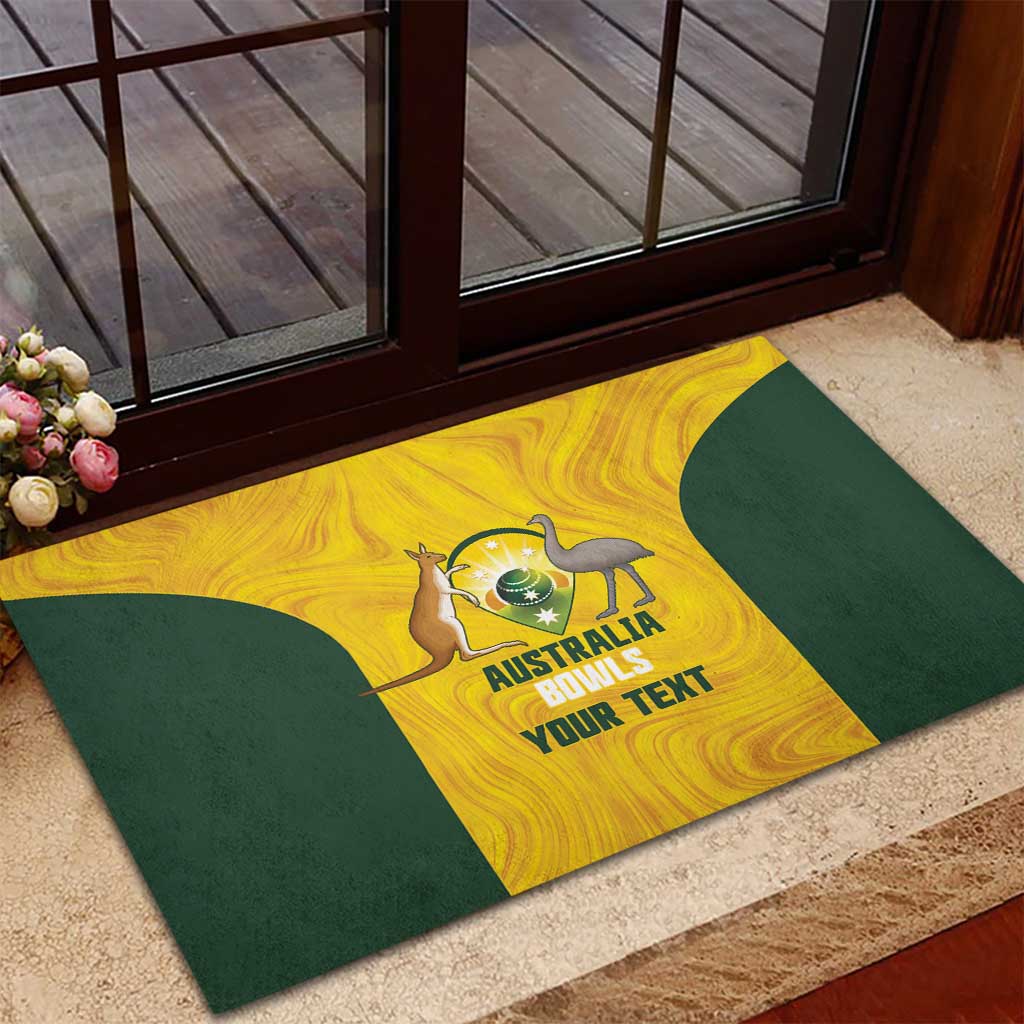 Custom Bowls Australia Rubber Doormat Marble National Color - Aussie Hoodie