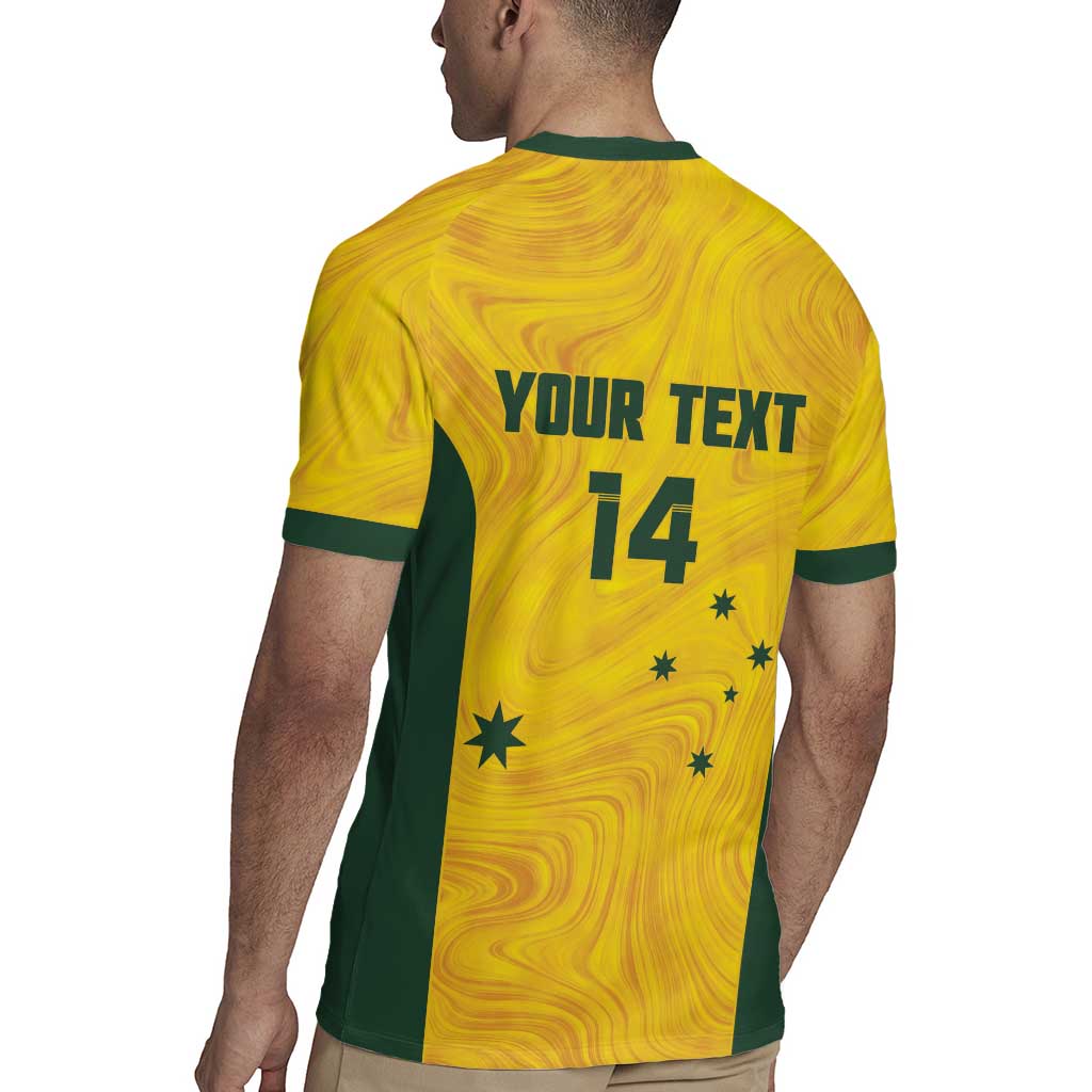 Custom Bowls Australia Rugby Jersey Marble National Color - Aussie Hoodie