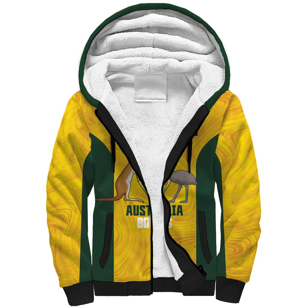 Custom Bowls Australia Sherpa Hoodie Marble National Color - Aussie Hoodie