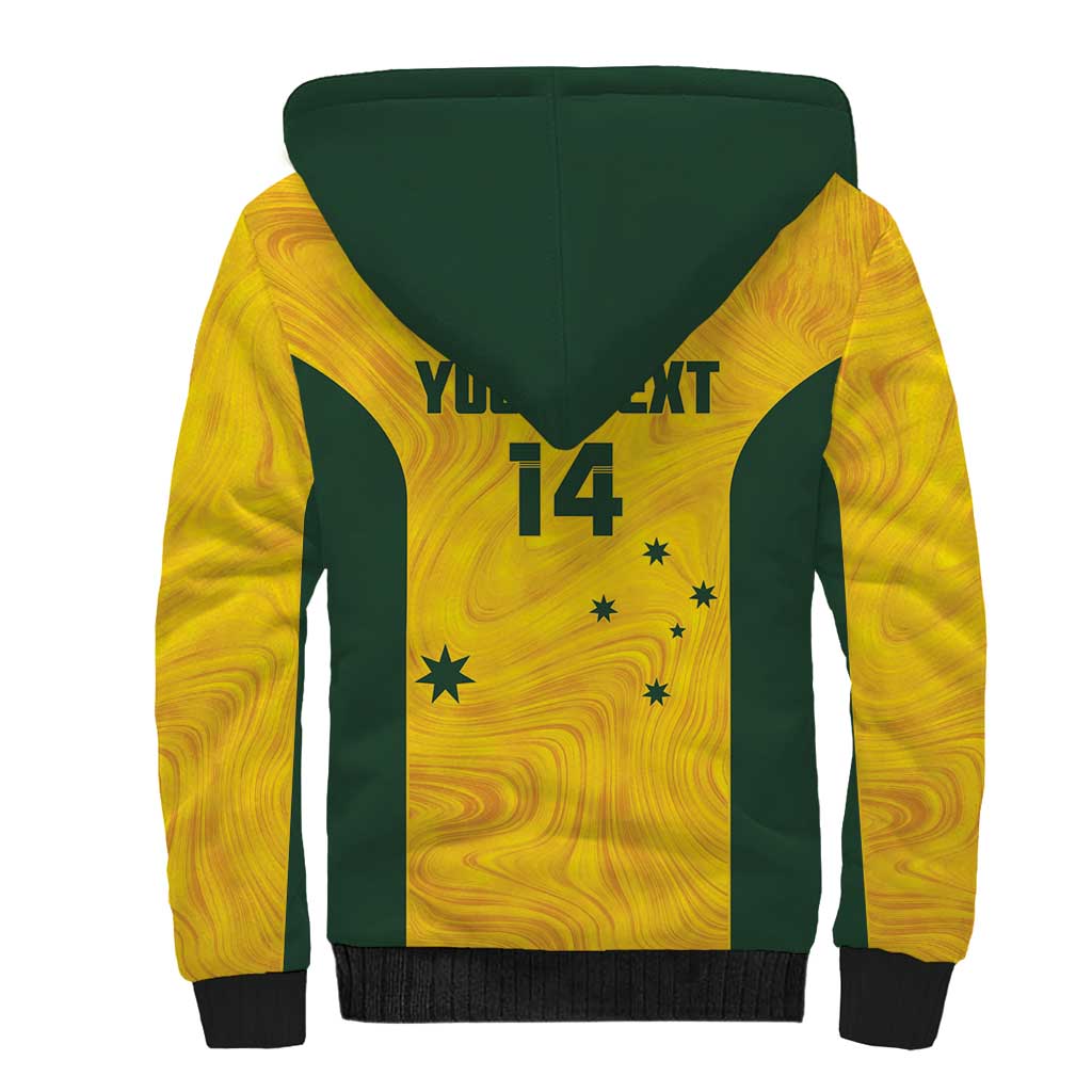 Custom Bowls Australia Sherpa Hoodie Marble National Color - Aussie Hoodie