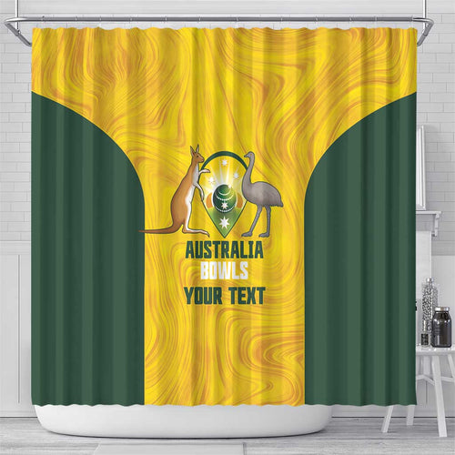 Custom Bowls Australia Shower Curtain Marble National Color - Aussie Hoodie