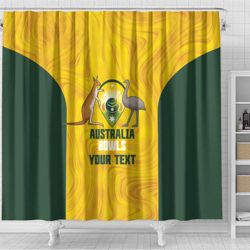 Custom Bowls Australia Shower Curtain Marble National Color - Aussie Hoodie