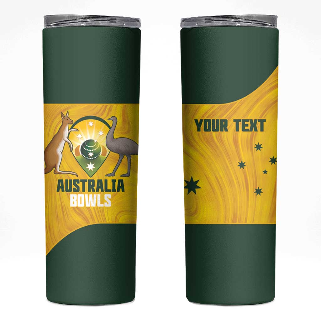 Custom Bowls Australia Skinny Tumbler Marble National Color - Aussie Hoodie