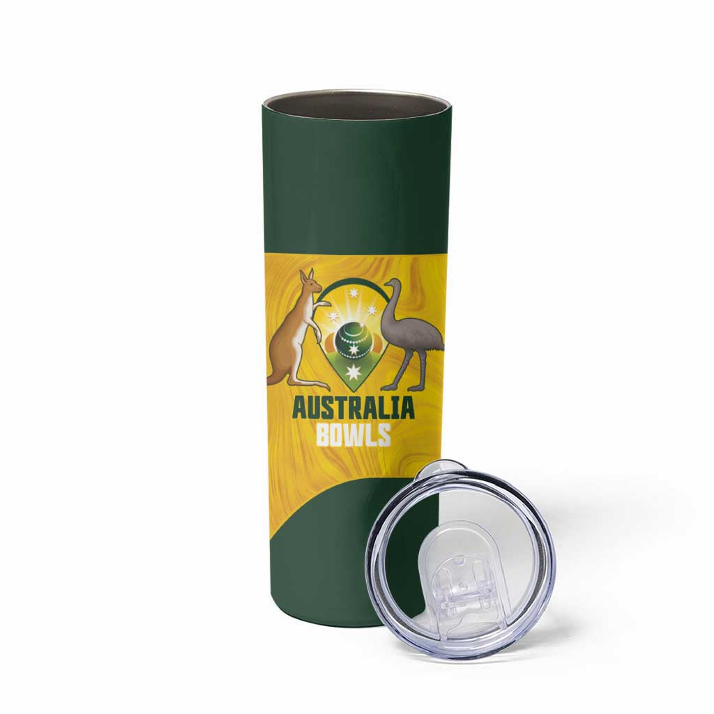 Custom Bowls Australia Skinny Tumbler Marble National Color - Aussie Hoodie