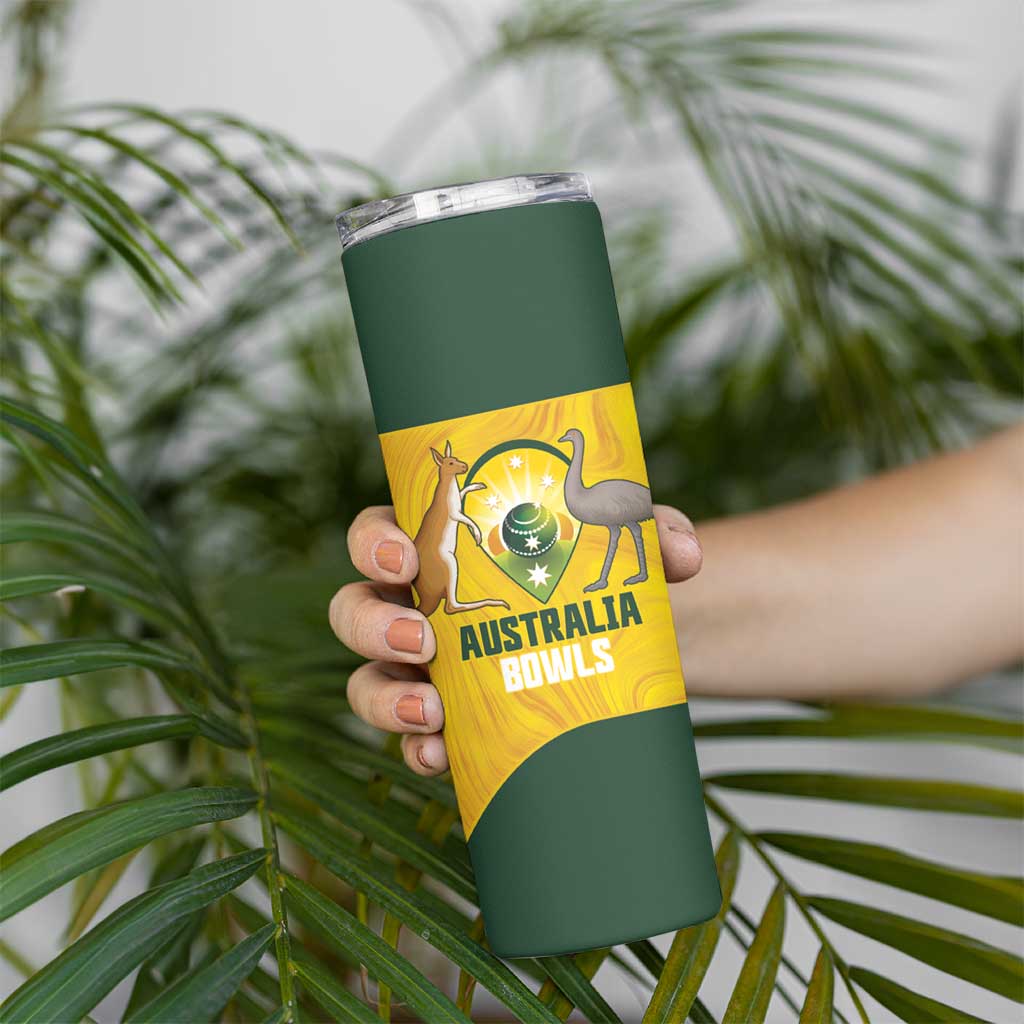 Custom Bowls Australia Skinny Tumbler Marble National Color - Aussie Hoodie