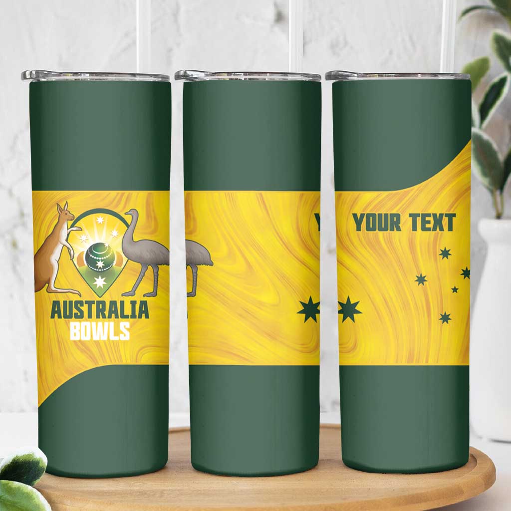 Custom Bowls Australia Skinny Tumbler Marble National Color - Aussie Hoodie