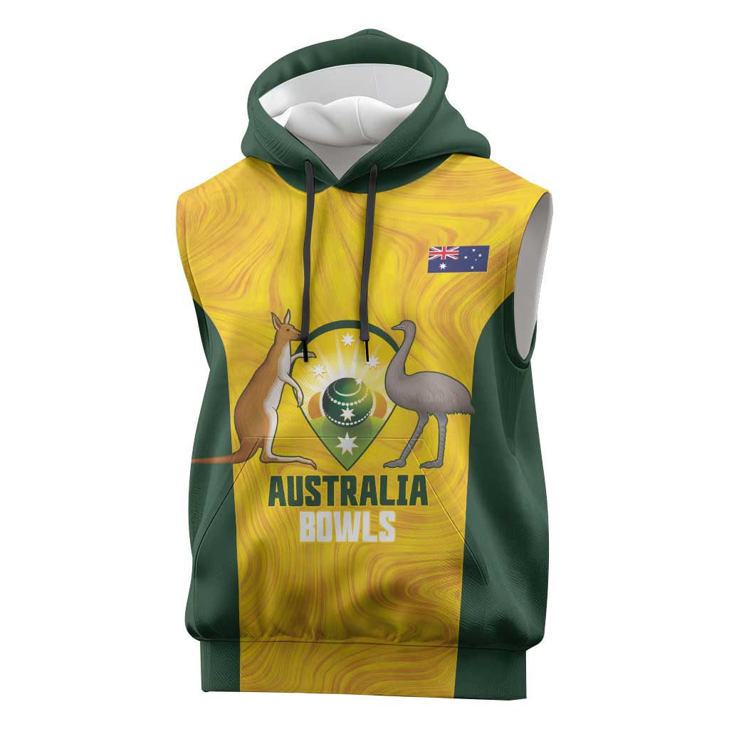 Custom Bowls Australia Sleeveless Hoodie Marble National Color - Aussie Hoodie