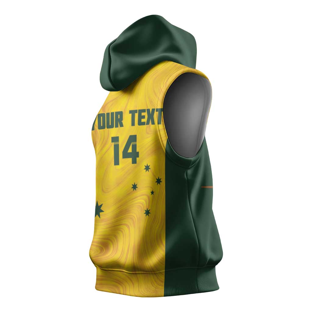 Custom Bowls Australia Sleeveless Hoodie Marble National Color - Aussie Hoodie