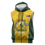 Custom Bowls Australia Sleeveless Zip Hoodie Marble National Color LT14