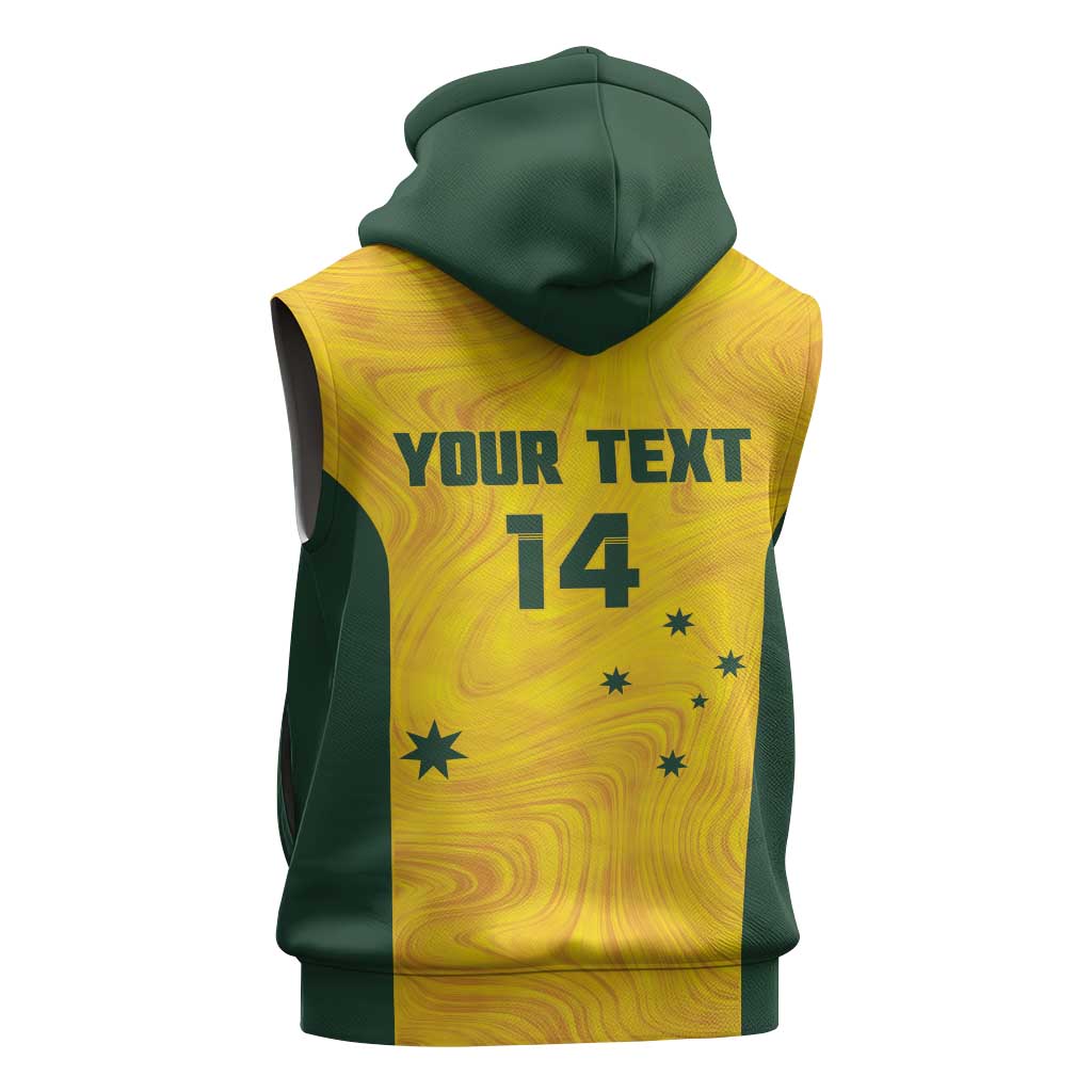 Custom Bowls Australia Sleeveless Zip Hoodie Marble National Color LT14