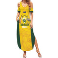 Custom Bowls Australia Summer Maxi Dress Marble National Color - Aussie Hoodie